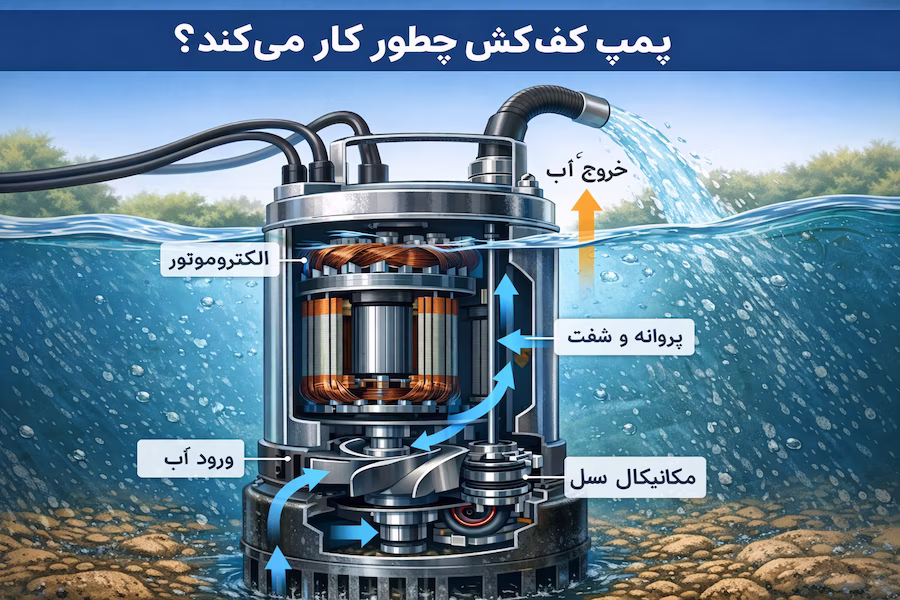 پمپ کف‌کش چگونه کار می‌کند؟